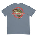 Casting Crew Blue Jean Cast N' Catch Bass Fishing Shirt, Back view