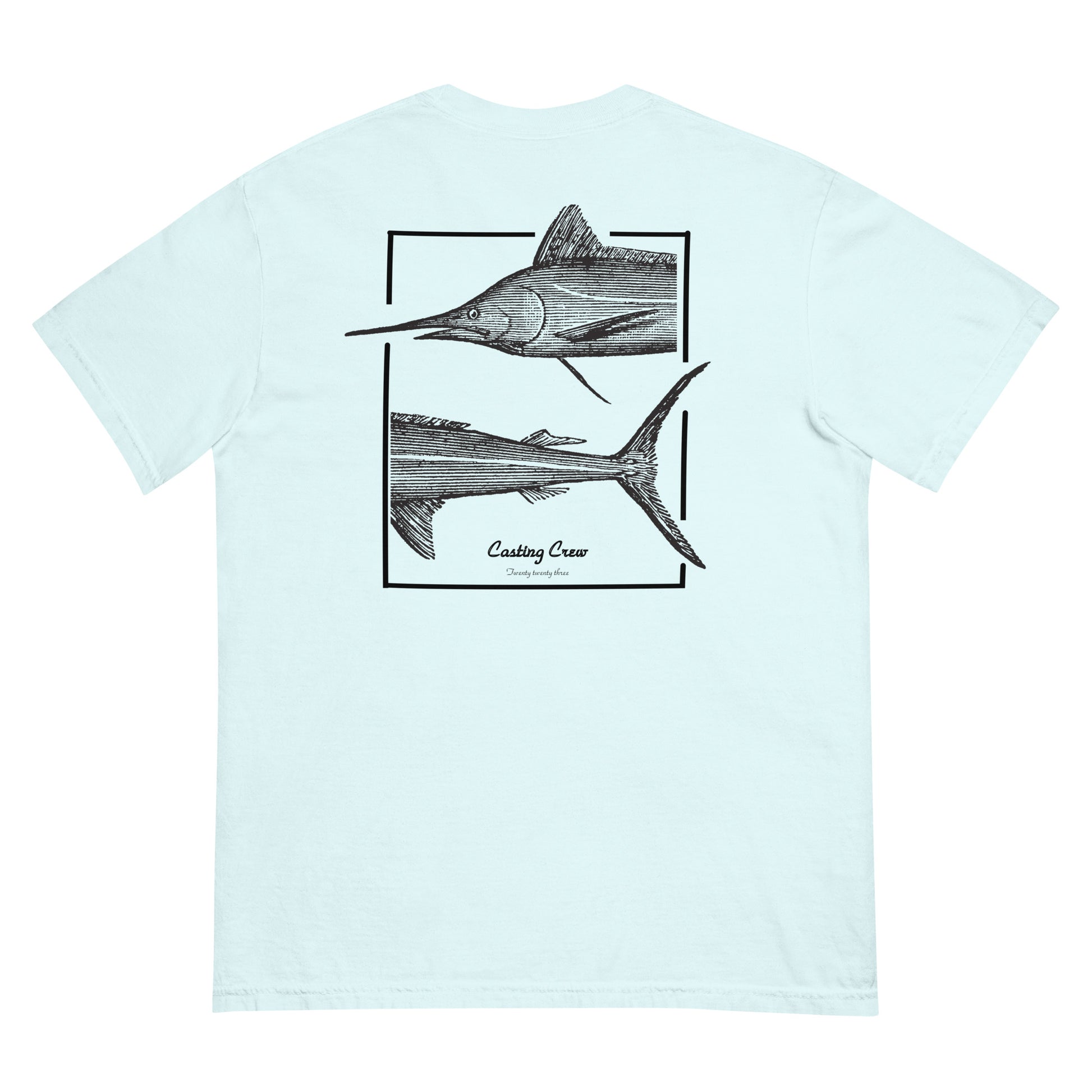 Casting Crew Blue Marlin Fishing Shirt, Back view