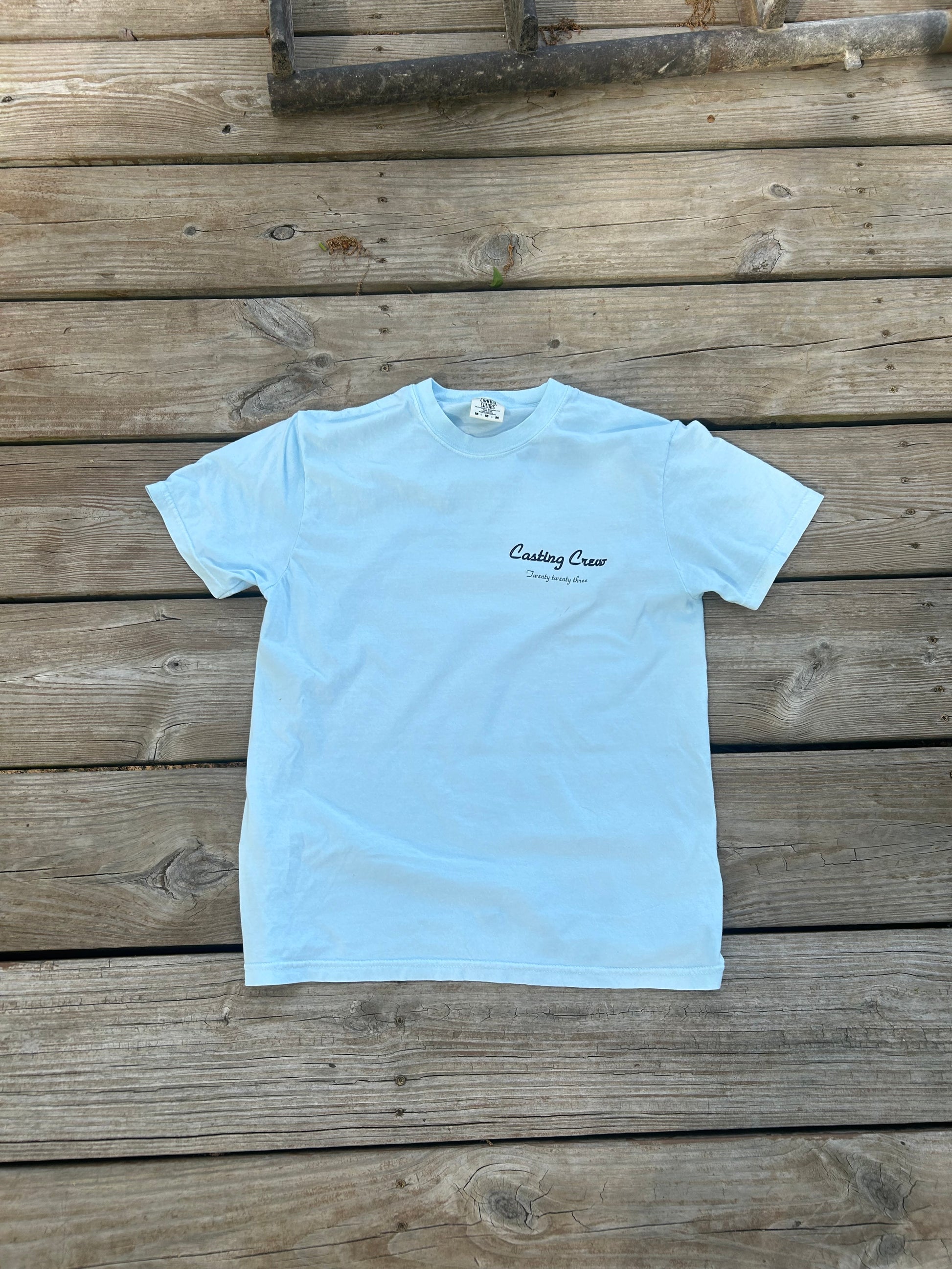 Casting Crew Blue Marlin Fishing Shirt, Dock Front view