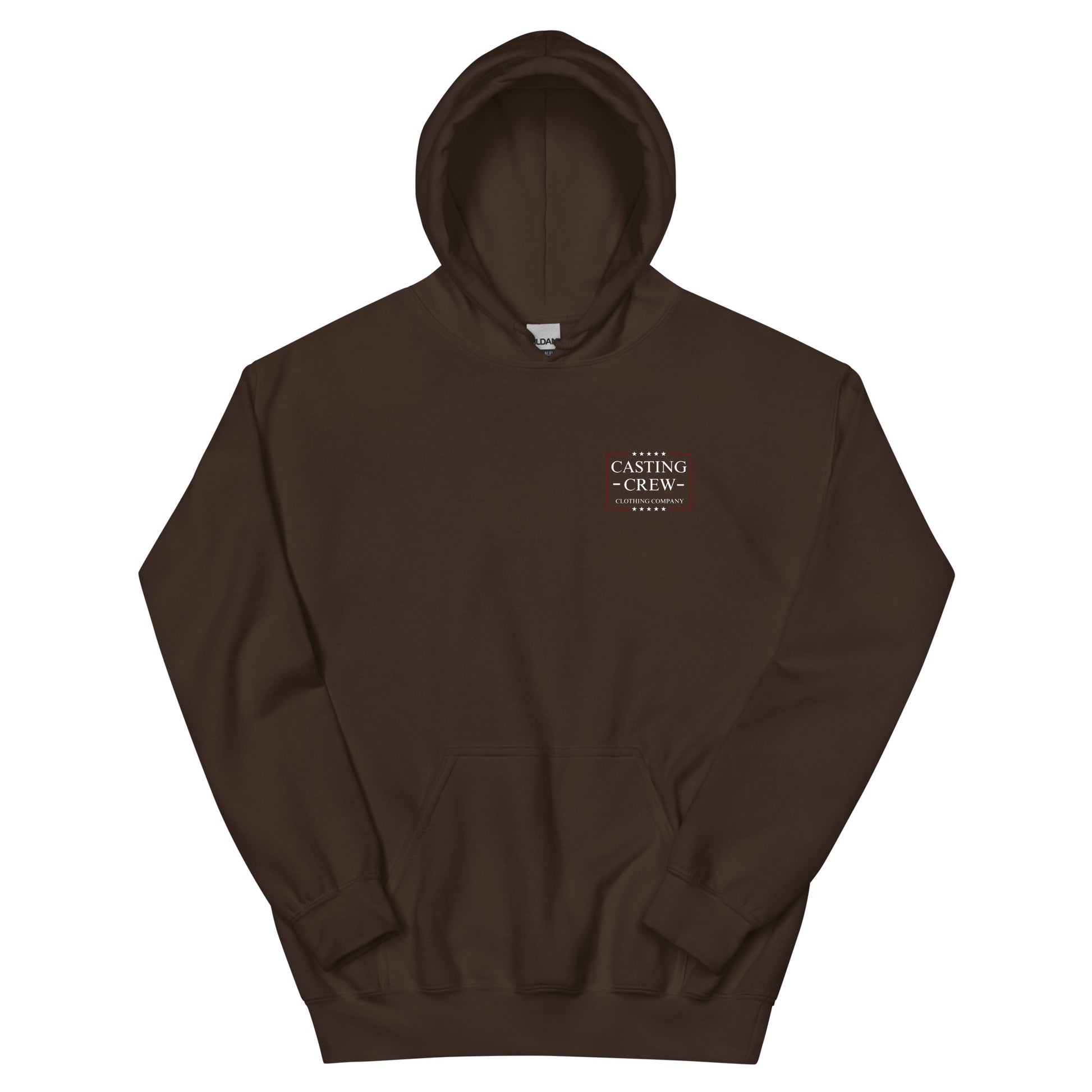 Casting Crew Dark Chocolate Presidential Fishing Hoodie, Front View