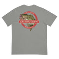 Casting Crew Grey Cast N' Catch Bass Fishing Shirt, Back view