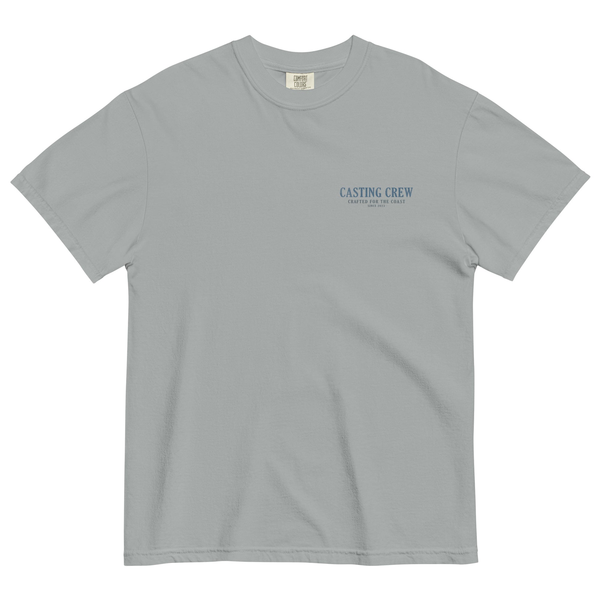 Casting Crew Grey USA Fishing Shirt, Front view