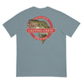 Casting Crew Ice Blue Cast N' Catch Bass Fishing Shirt, Back view