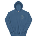 Casting Crew Indigo Blue Lobster Hunter Fishing Hoodie, Front View