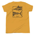 Casting Crew Mustard Youth Marlin Fishing Shirt, Back View