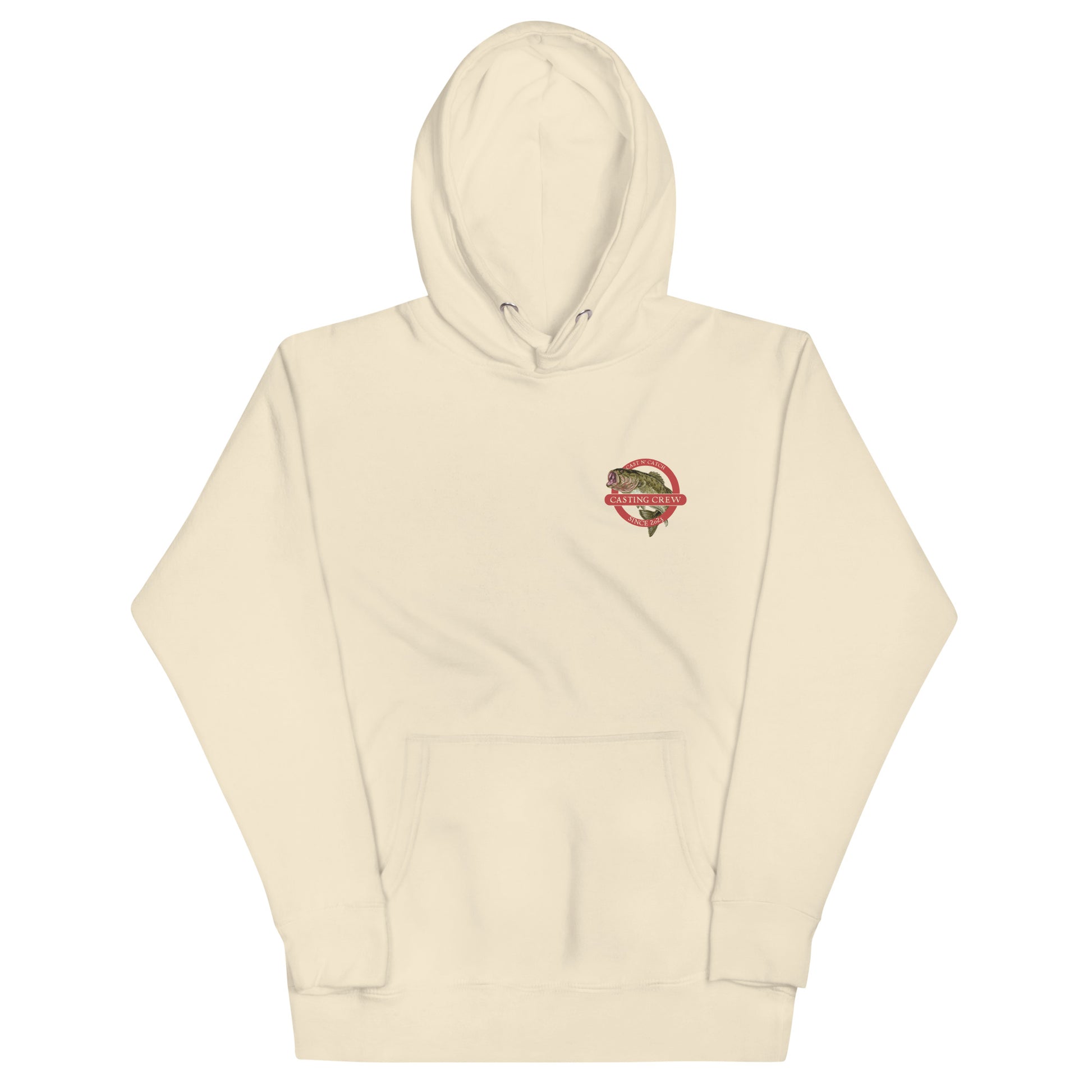 Casting Crew Sand Cast n' Catch Bass Fishing Hoodie, Front view