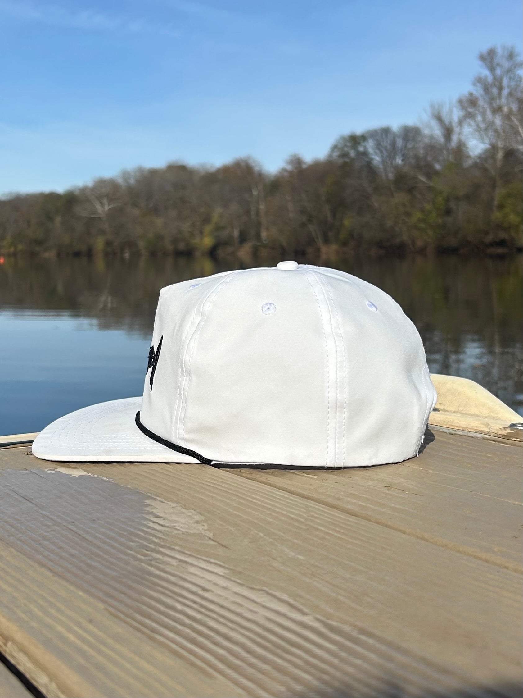 Casting Crew White Marlin Fishing hat, Side View