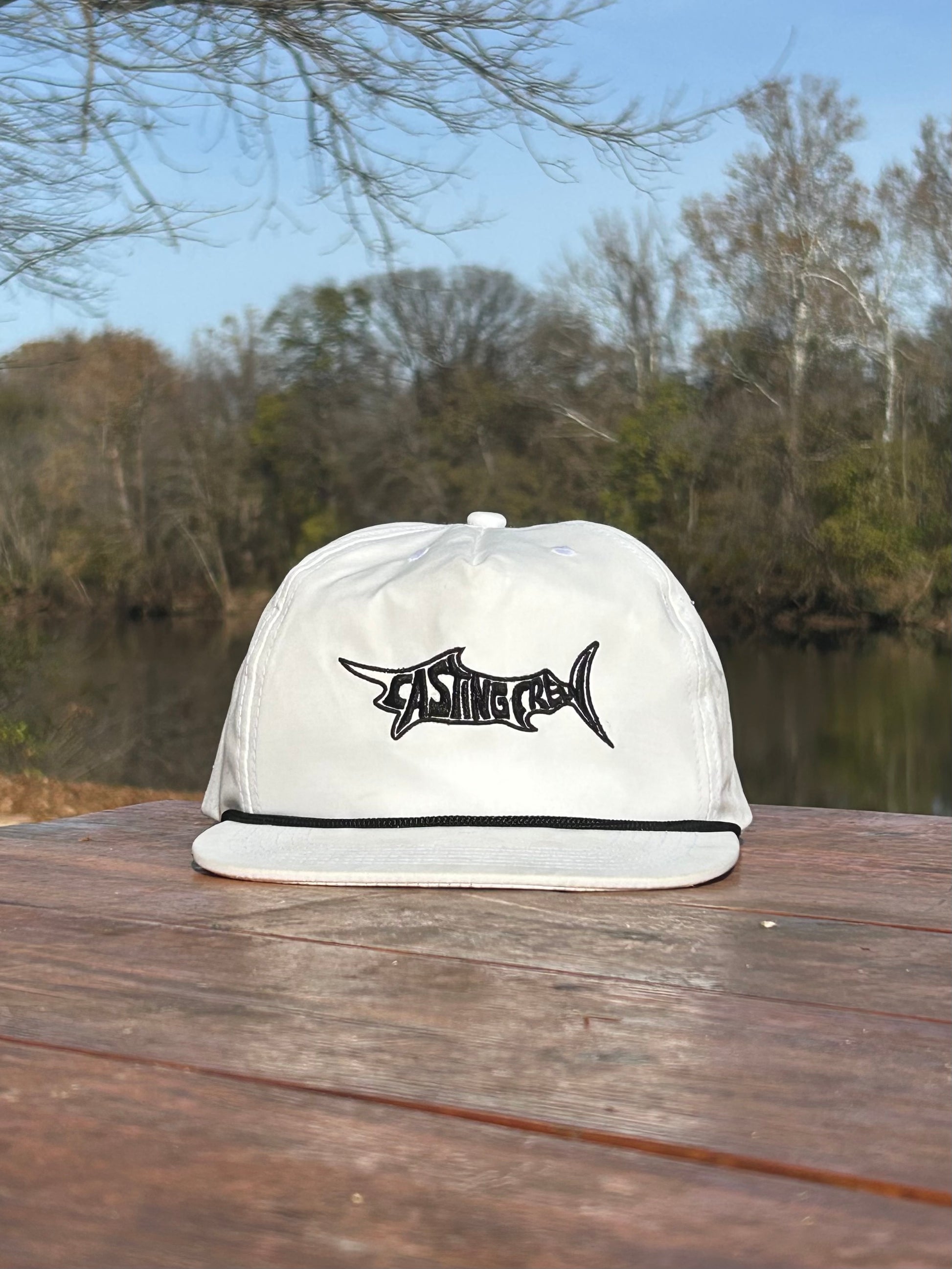 Casting Crew White Marlin Fishing hat, Straight Forward View