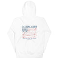 Casting Crew White USA Fishing Hoodie, Back View