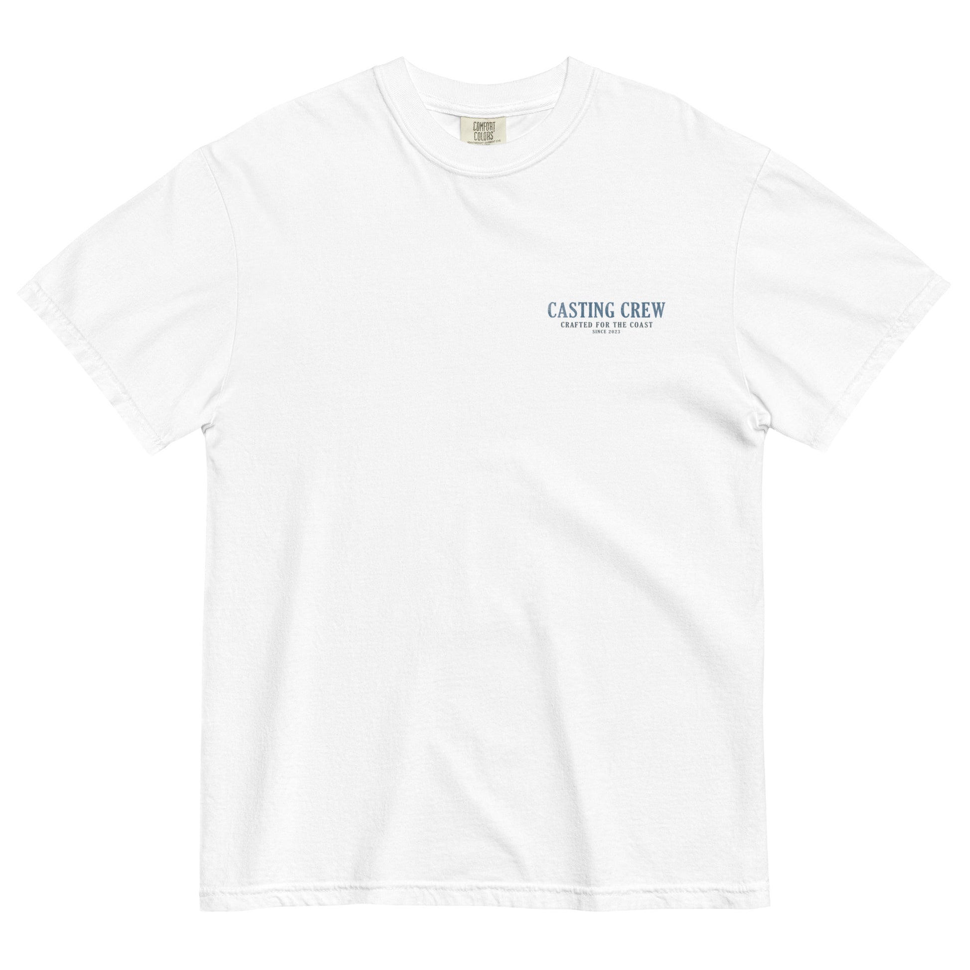 Casting Crew White USA Fishing Shirt, Front view