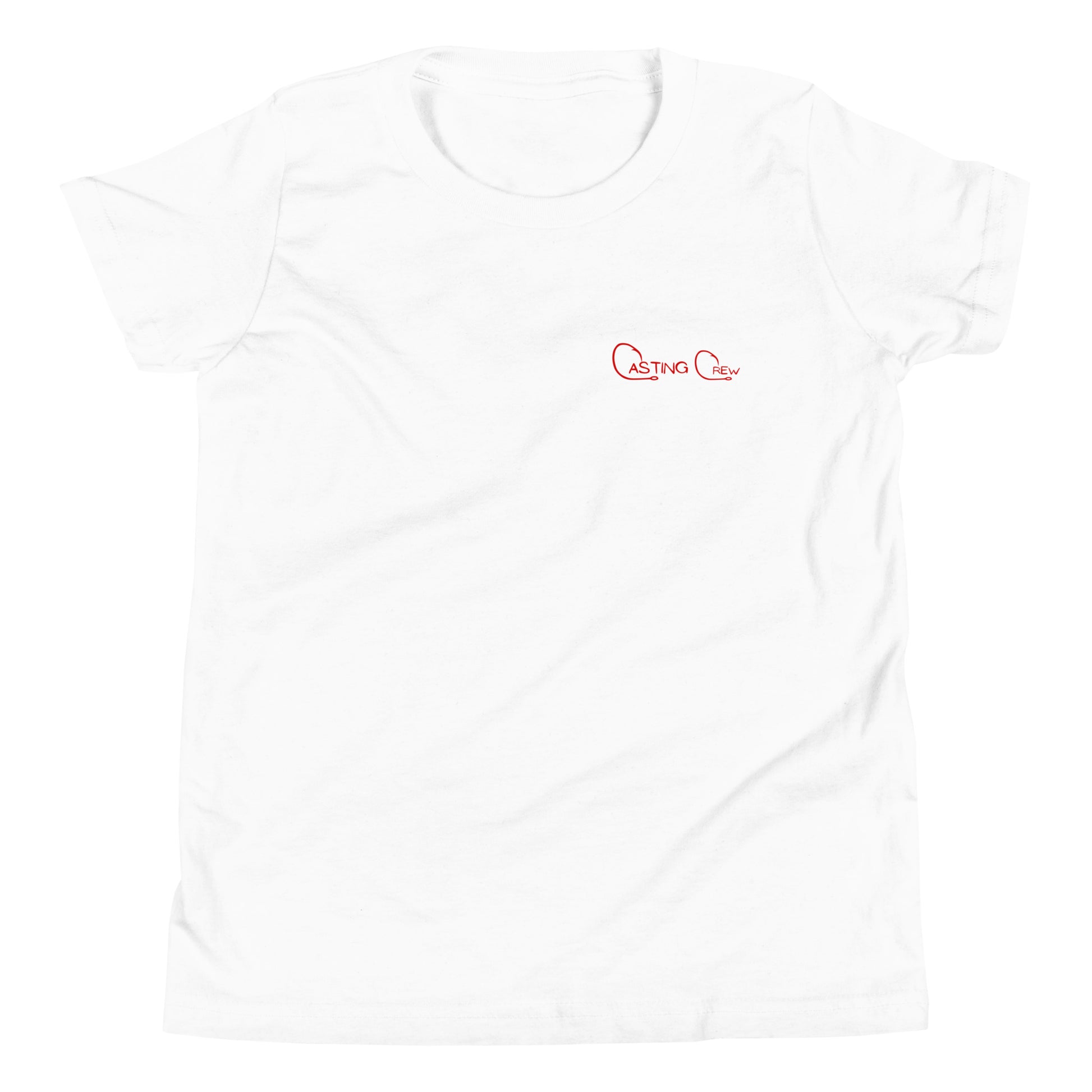Casting Crew White Youth Boat Day Fishing Shirt, Front View