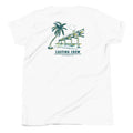 Casting Crew White Youth Pier-Side Fishing Shirt, Back View