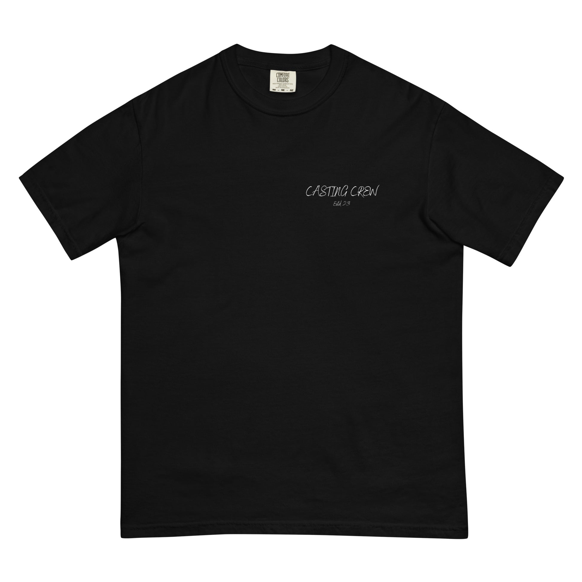 Casting Crew black Paws On Deck Fishing Shirt, front view
