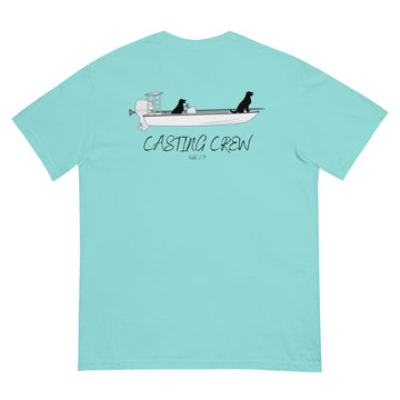 Lagoon Blue Casting Crew All Paws on Deck Fishing Shirt, Back view