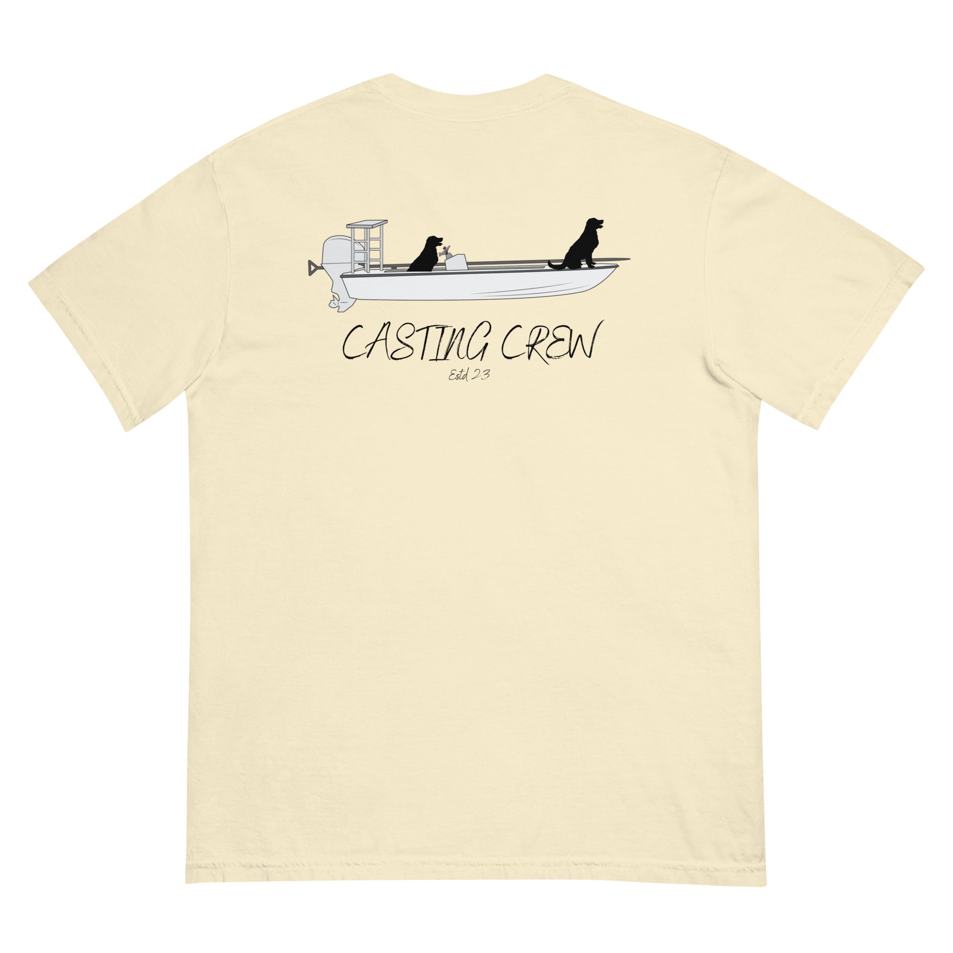 Sand Casting Crew All Paws on Deck Fishing Shirt, Back view