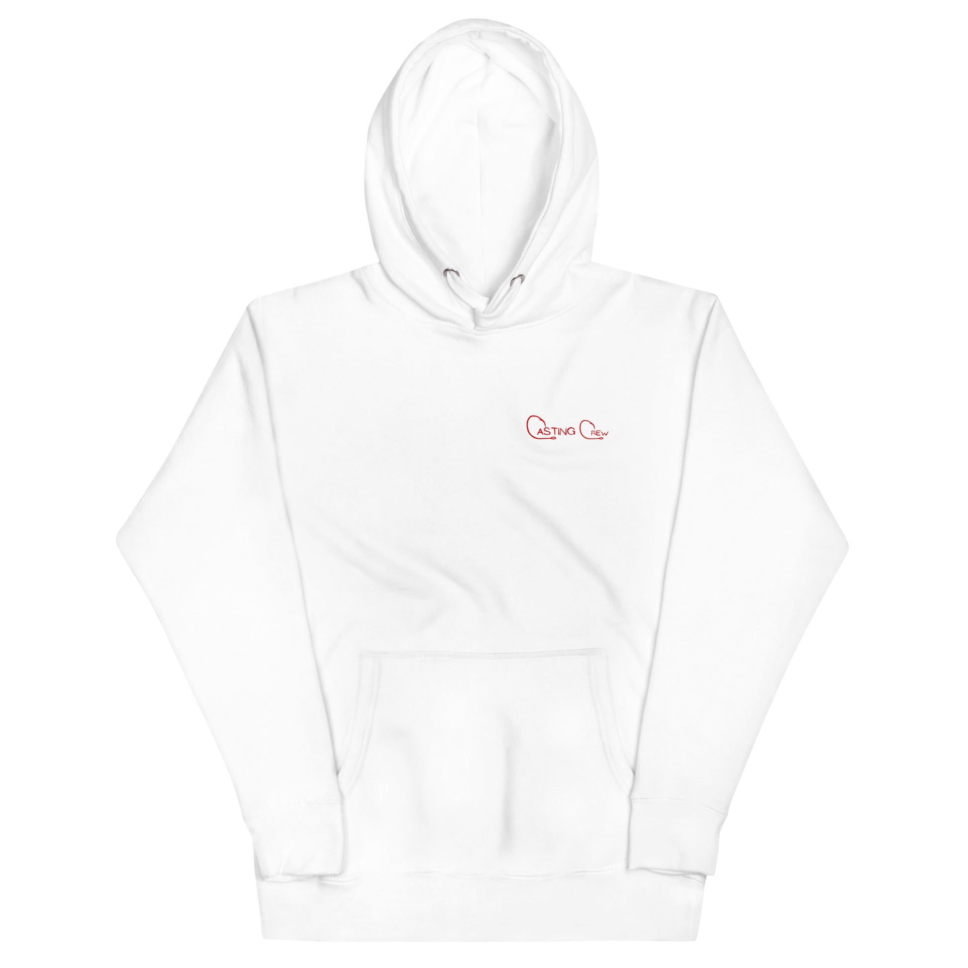 White boat day fishing hoodie, front view