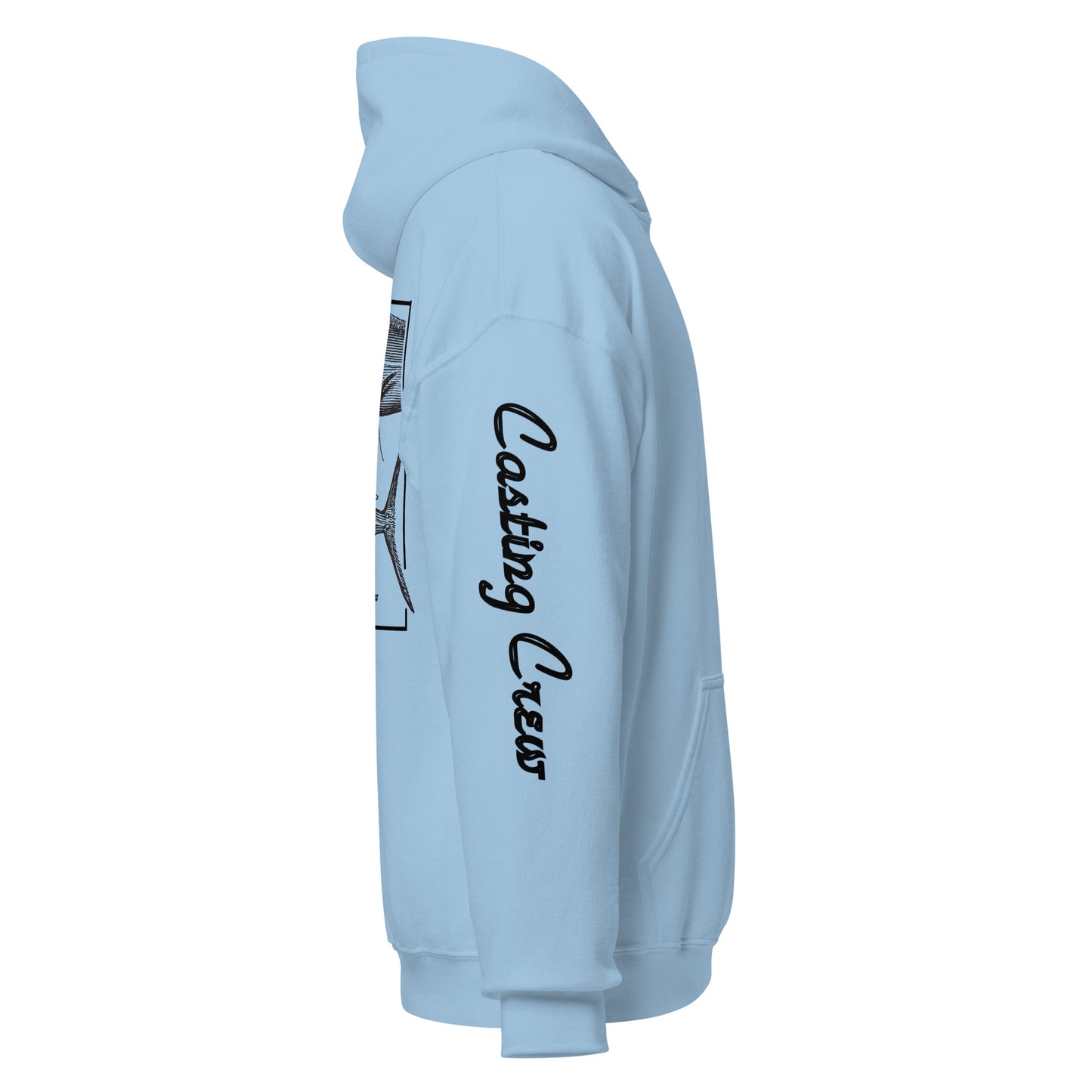 Casting Crew Blue Marlin Fishing Hoodie Side View