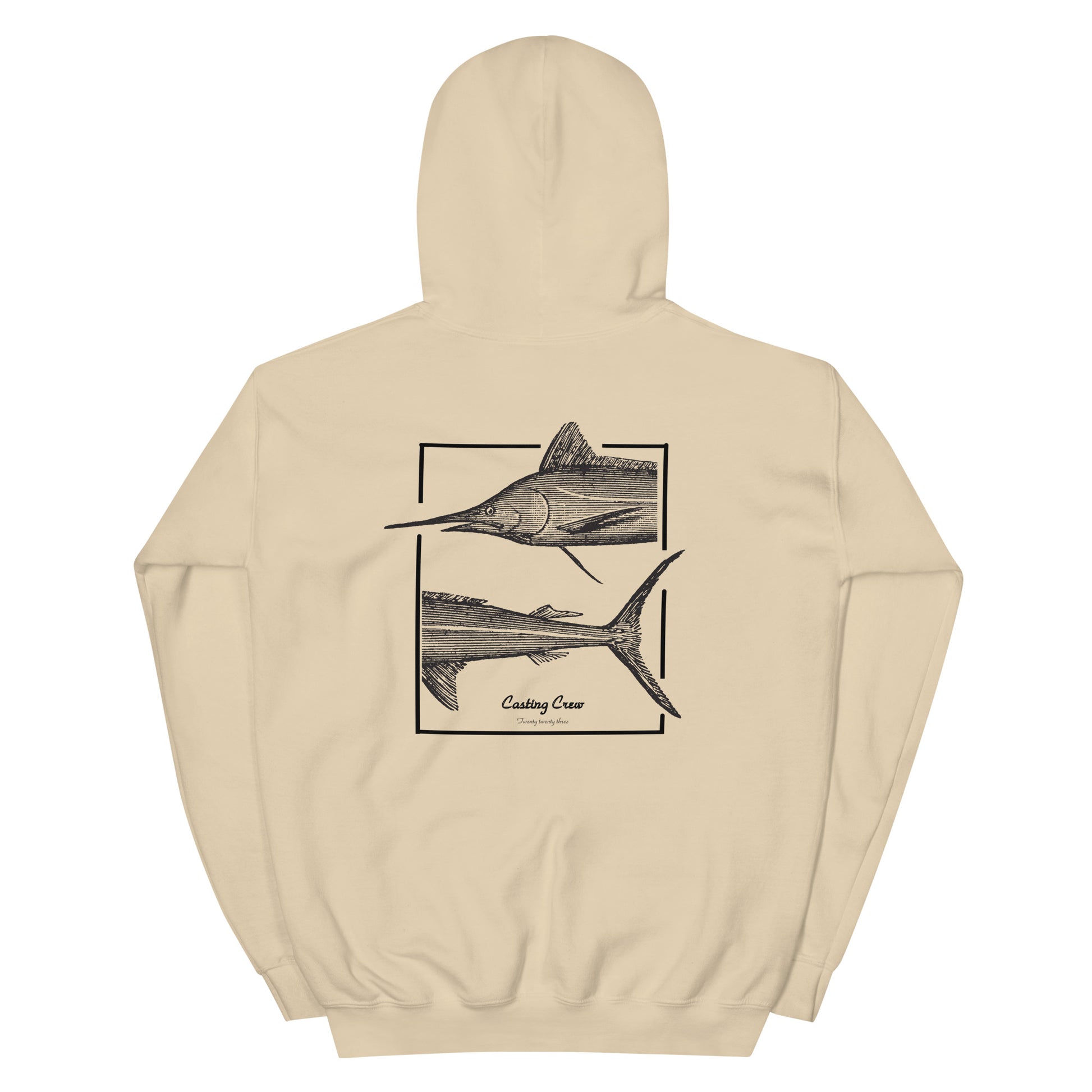 Casting Crew Sand Marlin Fishing Hoodie Back