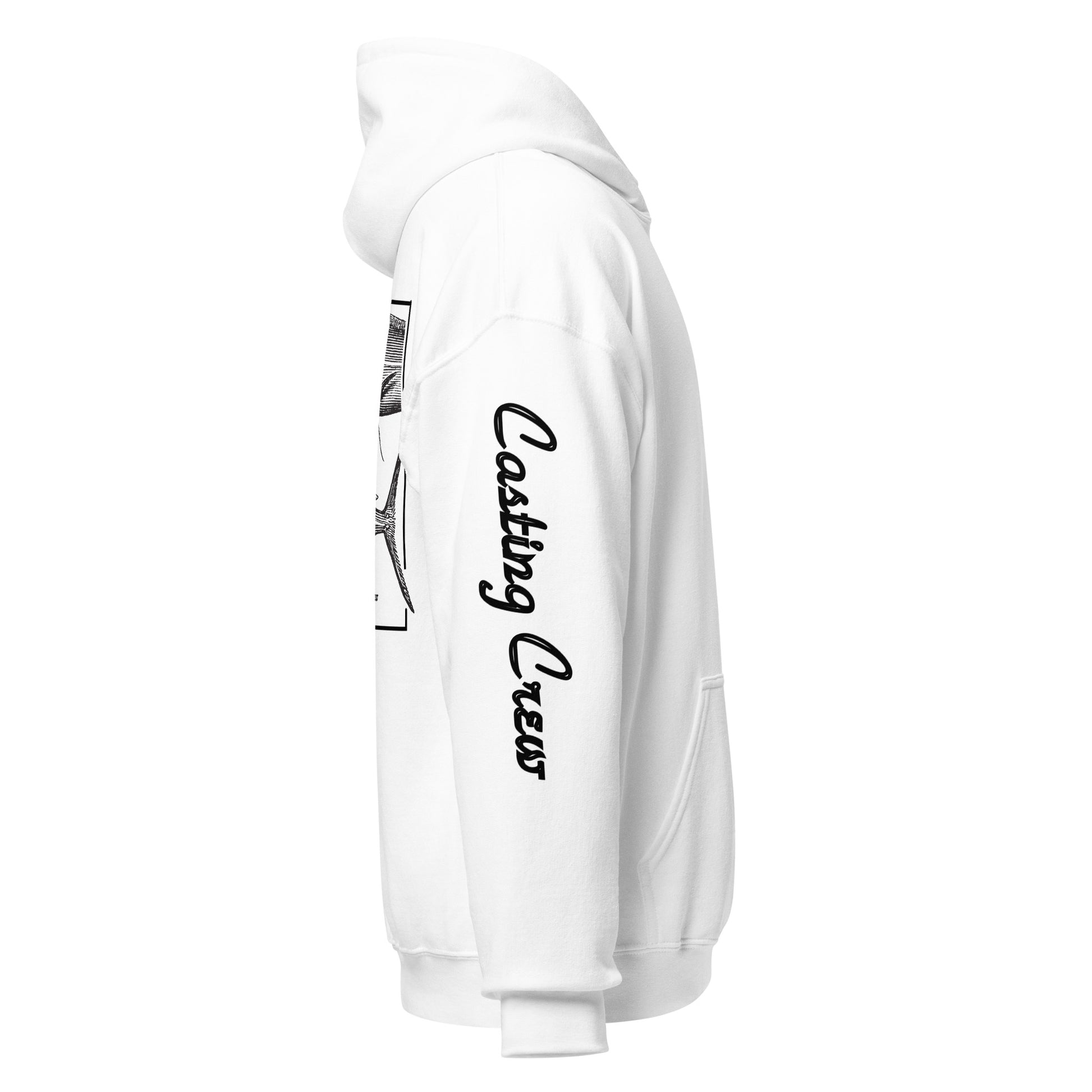 Casting Crew White Marlin Fishing Hoodie Side